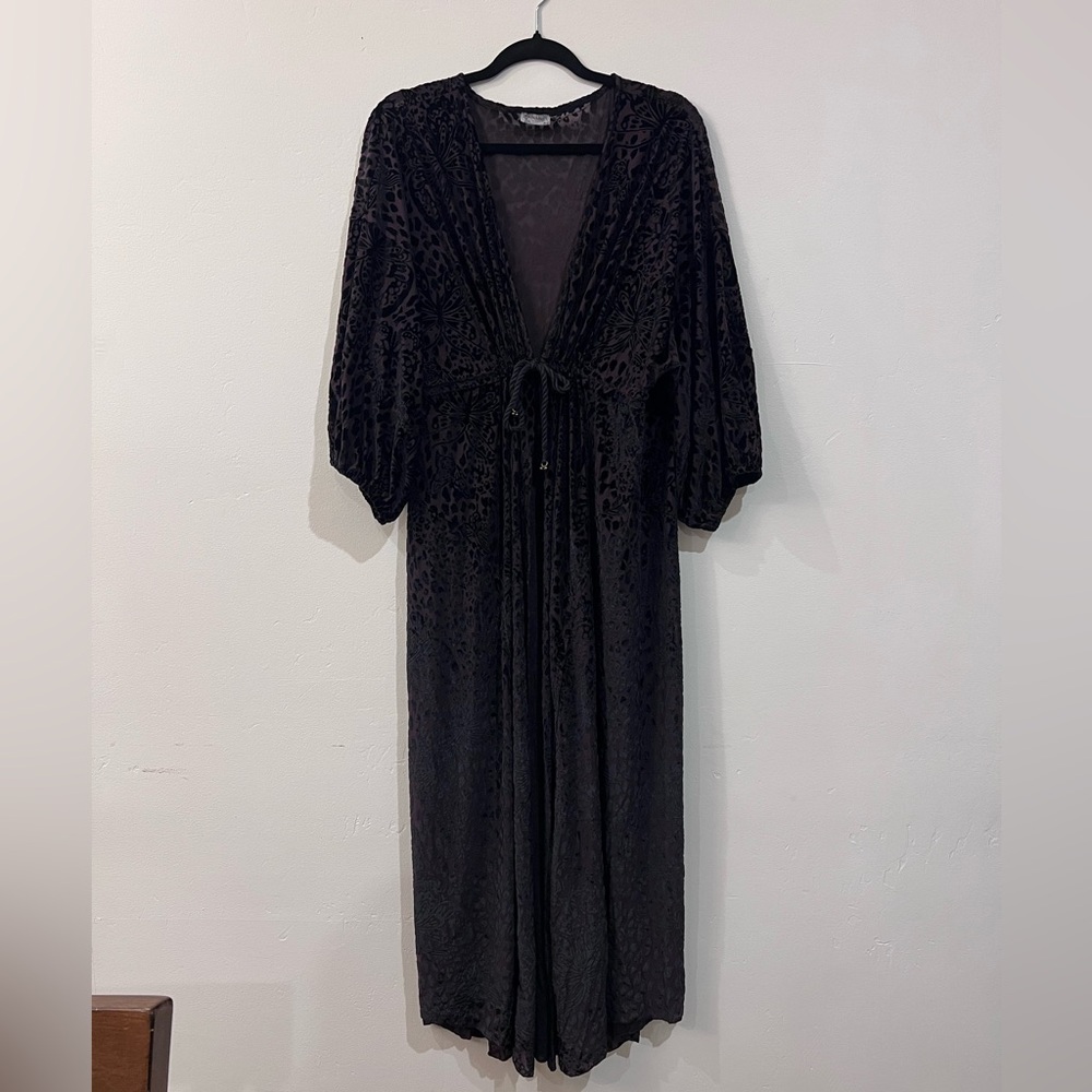 Free People Intimately In My Heart Burnout Velvet Kimono